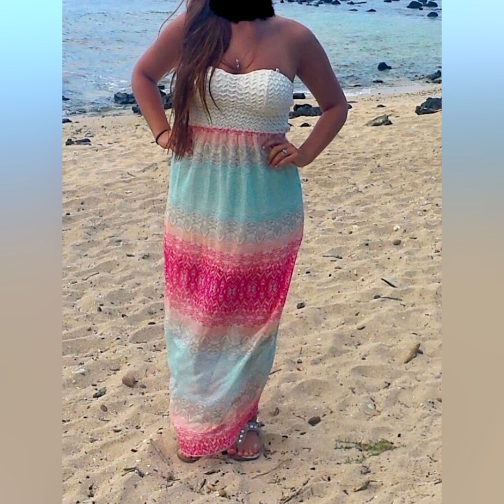Trixxi Hawaiian Maxi Dress